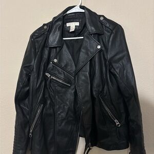 Classic Black Leather Biker Jacket